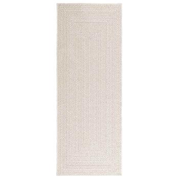 Teppich ZIZUR Creme 80x200 cm Jute-Optik Indoor und Outdoor
