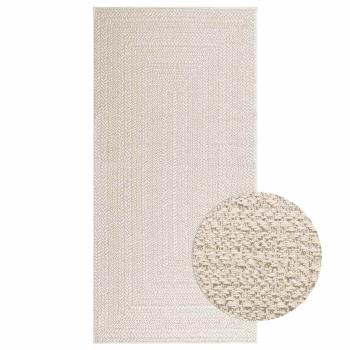 ARDEBO.de - Teppich ZIZUR Creme 100x200 cm Jute-Optik Indoor und Outdoor