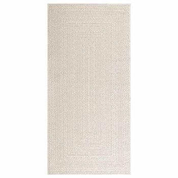 Teppich ZIZUR Creme 100x200 cm Jute-Optik Indoor und Outdoor