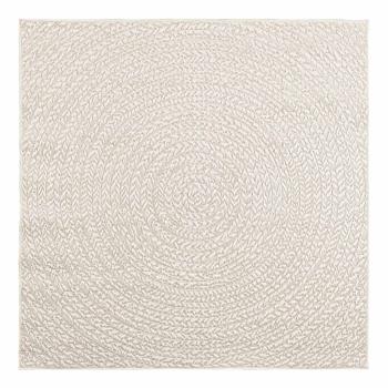 Teppich ZIZUR Creme 120x120 cm Jute-Optik Indoor und Outdoor