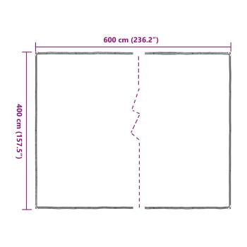 Transparente Plane mit Ösen 4x6 m Polyethylen