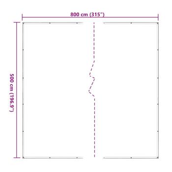 Transparente Plane mit Ösen 5x8 m Polyethylen