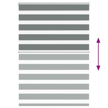 ARDEBO.de - Zebra Jalousie Dunkelgrau 105x150 cm Stoffbreite 100,9 cm