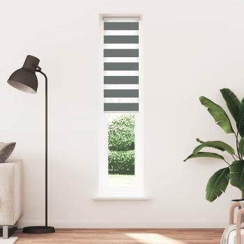 Zebra Jalousie Dunkelgrau 45x230cm Stoffbreite 40,9cm Polyester