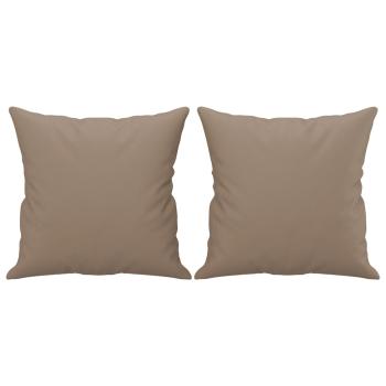 2-Sitzer-Sofa mit Zierkissen Cappuccino-Braun 120 cm Kunstleder