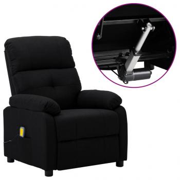 Massagesessel Elektrisch Schwarz Stoff