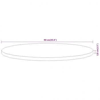 Tischplatte Ø90x3,8 cm Rund Massivholz Akazie