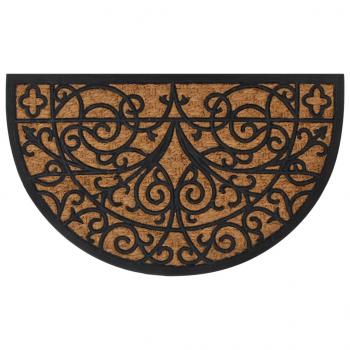 ARDEBO.de - Fußmatte Halbrund 45x75 cm Gummi und Kokosfaser