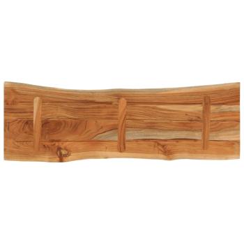 Tischplatte 110x40x3,8cm Rechteckig Massivholz Akazie Baumkante
