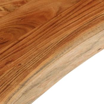 Tischplatte 110x40x3,8cm Rechteckig Massivholz Akazie Baumkante