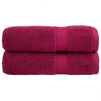 ARDEBO.de - Premium-Badetücher SOLUND 2 Stk. Bordeaux 100x150cm 600 g/m²