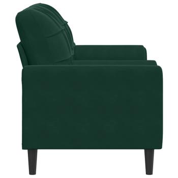 2-Sitzer-Sofa mit Zierkissen Dunkelgrün 140 cm Samt