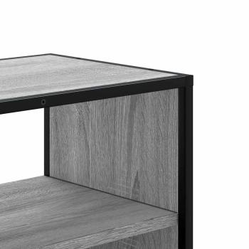 ARDEBO.de - TV-Schrank Grau Sonoma 80x31x39,5 cm Holzwerkstoff und Metall