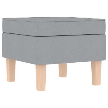 Schaukelsessel mit Hocker Hellgrau Stoff