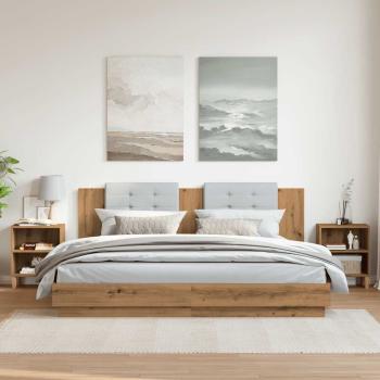 Nachttische 2 Stk. Artisan-Eiche 40x30x50 cm Holzwerkstoff