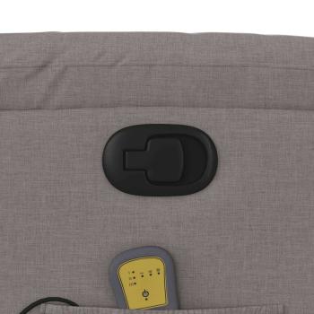 Massagesessel Taupe Stoff