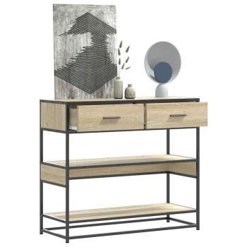 ARDEBO.de - Konsolentisch Sonoma-Eiche 90x35x80 cm Holzwerkstoff
