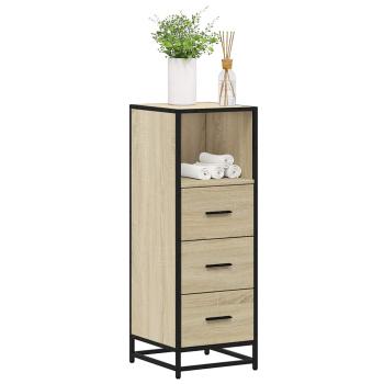 ARDEBO.de - Badschrank Sonoma-Eiche 35x37,5x100 cm Holzwerkstoff