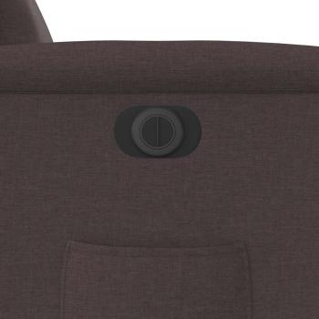 Relaxsessel Elektrisch Dunkelbraun Stoff