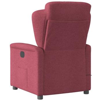 ARDEBO.de - Massagesessel Elektrisch Weinrot Stoff