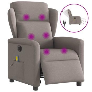 ARDEBO.de - Massagesessel Elektrisch Taupe Stoff