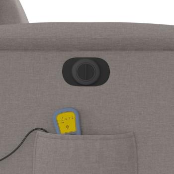 Massagesessel Elektrisch Taupe Stoff