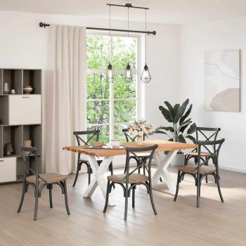 Esstisch Hellbraun 180x100x74 cm Massivholz Eiche Rechteckig