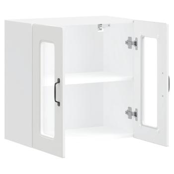 Küchen-Hängeschrank mit Glastür Kalmar Weiß Holzwerkstoff