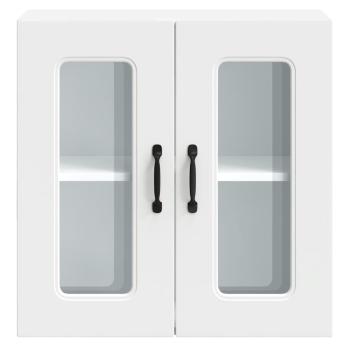 Küchen-Hängeschrank mit Glastür Kalmar Weiß Holzwerkstoff