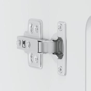 Küchen-Hängeschrank mit Glastür Kalmar Weiß Holzwerkstoff