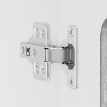 Küchen-Hängeschrank mit Glastür Grau Sonoma Holzwerkstoff