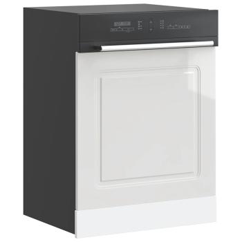 ARDEBO.de - Geschirrspülerblende Kalmar Hochglanz-Weiß 60x1,5x67 cm