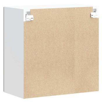 Küchen-Hängeschrank mit Glastür Hochglanz-Weiß Holzwerkstoff