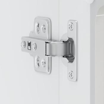 Küchen-Hängeschrank mit Glastür Hochglanz-Weiß Holzwerkstoff