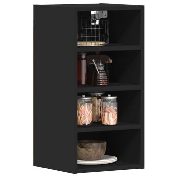 ARDEBO.de - Hängeschrank Schwarz 30x29,5x60 cm Holzwerkstoff