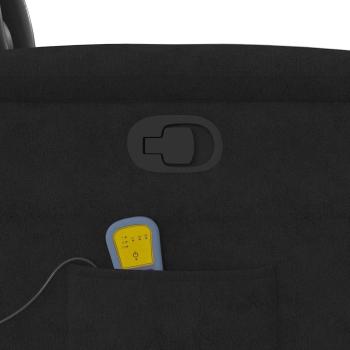 Massagesessel mit Aufstehhilfe Schwarz Mikrofasergewebe