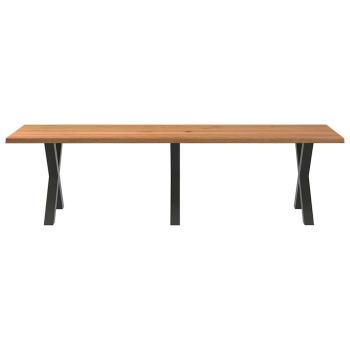 Esstisch Hellbraun 280x100x74 cm Massivholz Eiche Rechteckig
