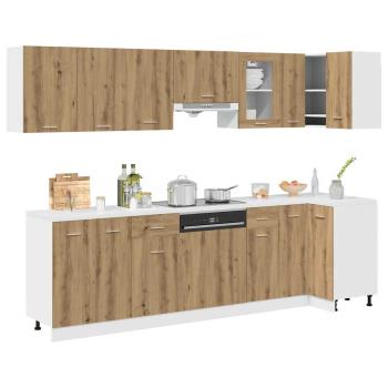 ARDEBO.de - 11-tlg. Küchenschrank-Set Artisan-Eiche Holzwerkstoff
