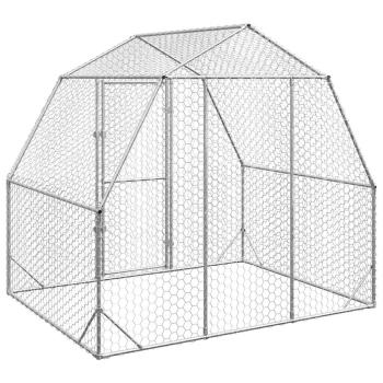 Hühnerstall 2,5x2x2,25 m Verzinkter Stahl