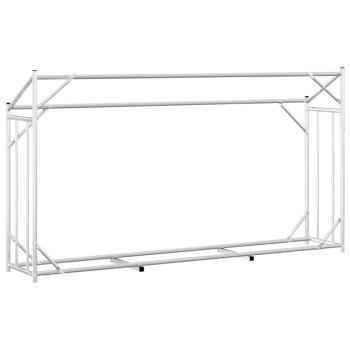 Brennholzregal mit Regenschutz 200,5x41x110,5 cm Stahl Verzinkt