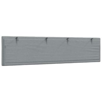 Kopfteil-Kissen Hellgrau 200 cm Stoff