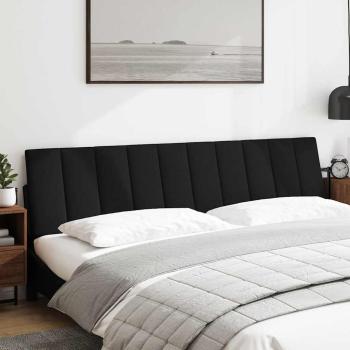 Kopfteil-Kissen Schwarz 200 cm Stoff