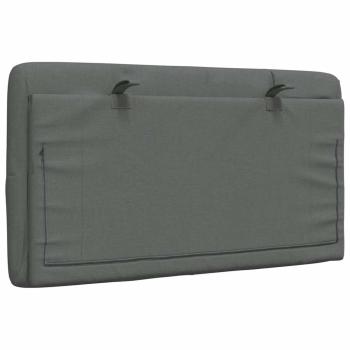 Kopfteil-Kissen Dunkelgrau 80 cm Stoff