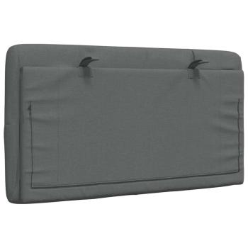 Kopfteil-Kissen Dunkelgrau 90 cm Stoff
