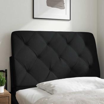 Kopfteil-Kissen Schwarz 90 cm Stoff
