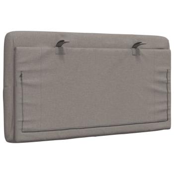 Kopfteil-Kissen Taupe 90 cm Stoff