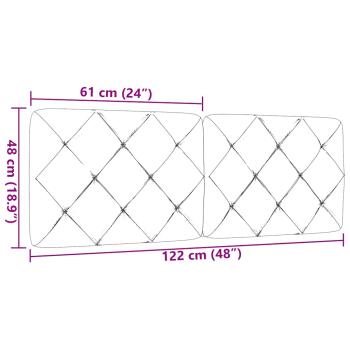 Kopfteil-Kissen Taupe 120 cm Stoff