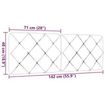 Kopfteil-Kissen Schwarz 140 cm Stoff