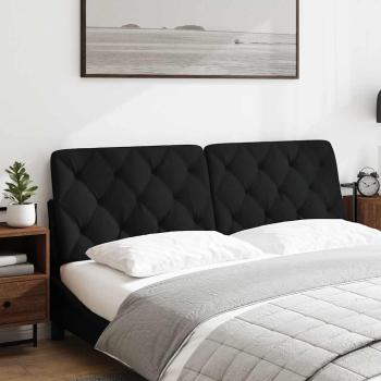 Kopfteil-Kissen Schwarz 160 cm Stoff