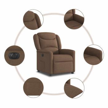 Relaxsessel Elektrisch Braun Stoff